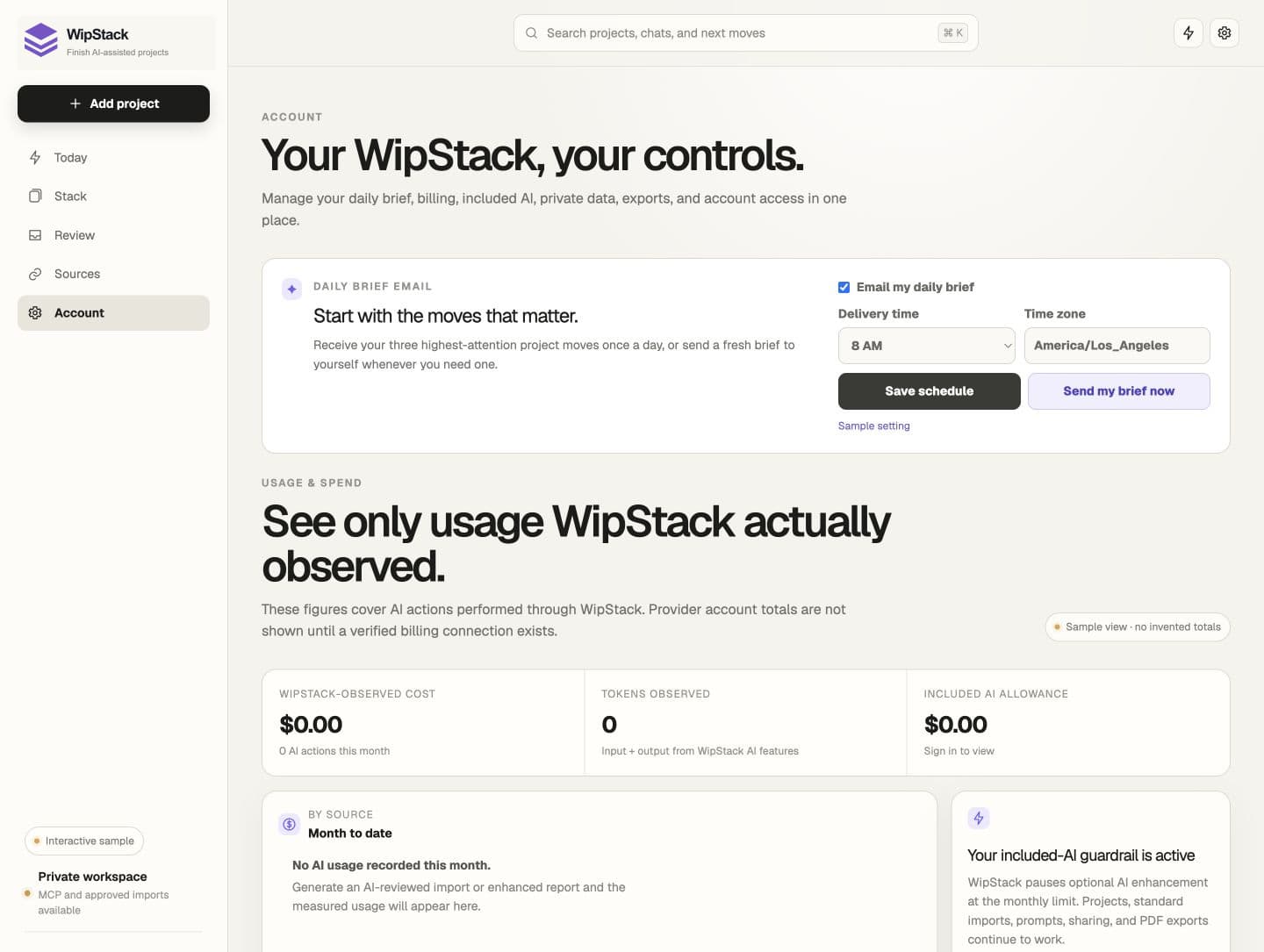 Set when WipStack Pulse arrives in the WipStack sample workspace